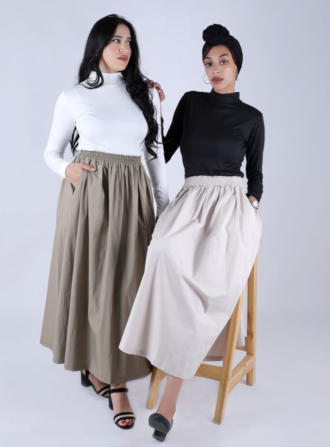Poplin Maxi Skirt