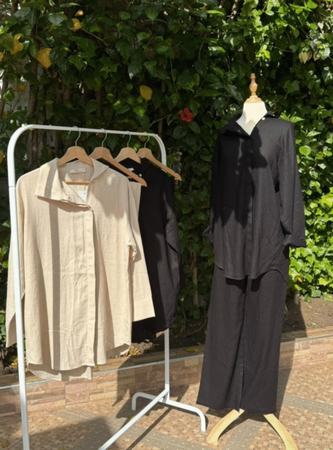 Velvety signature Linen set